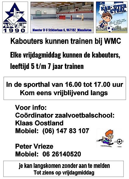 Kom een mee trainen bij de kabouters Winschoten