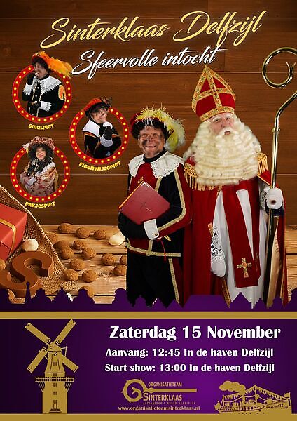 Sfeelvolle Sinterklaas intocht Delfzijl Delfzijl
