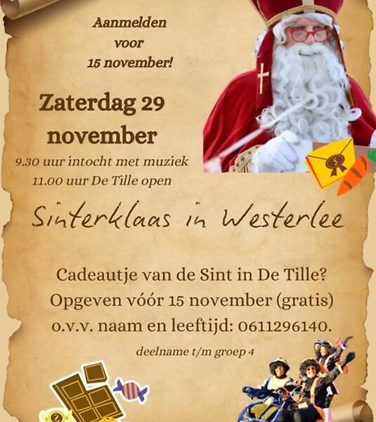 Intocht Sinterklaas in Westerlee Westerlee