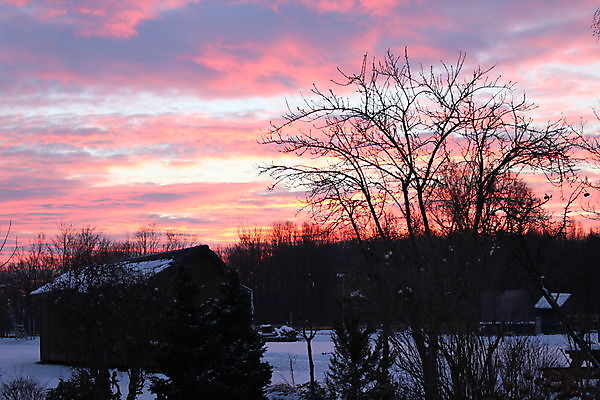 Foto morgenrood Finsterwolde