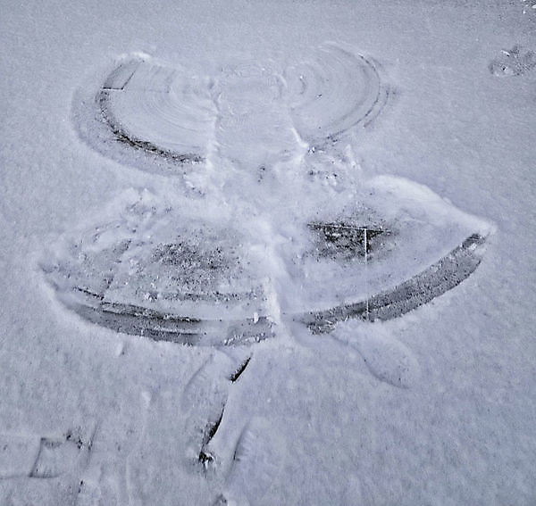 Foto Sneeuwengelen maken in het Oldambt Winschoten