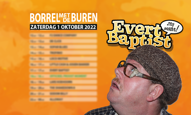 Evert Baptist op de Borrel met de Buren