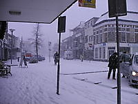 Sneeuw in het centrum Winschoten, Oldambt