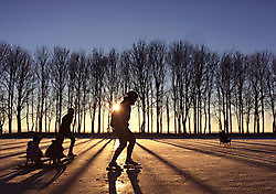 schaatsen op natuurijs in Drieborg Drieborg, Oldambt