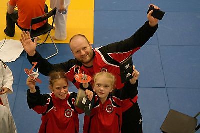 Judogoud voor Cindy Oost tijdens Friese Masters. Finsterwolde